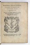 ALDINE PRESS APPIANUS of Alexandria. Historia delle Guerre Esterne de Romani [etc.]. Parts 2 and 3 (of 3) in one vol. 1551